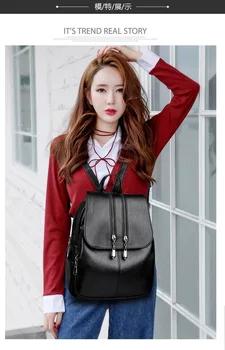 

2020 new women's shoulder bag anti-theft school bag multifunctional double zipper large capacity leisure travel backpack