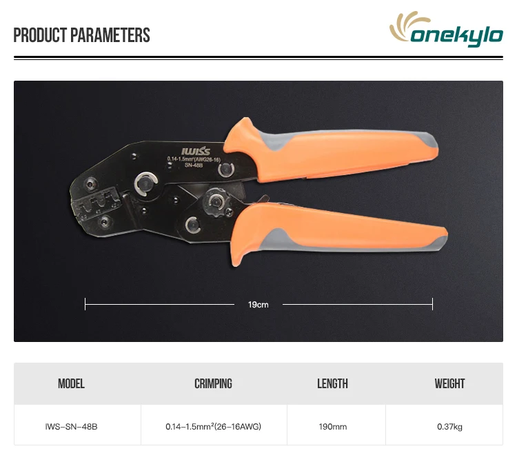 IWISS инструмент SN-48B мини обжимные плоскогубцы или Dupont& JST-SM коннекторы molex и терминалы 0,14-1,5 мм м²(26-16AWG