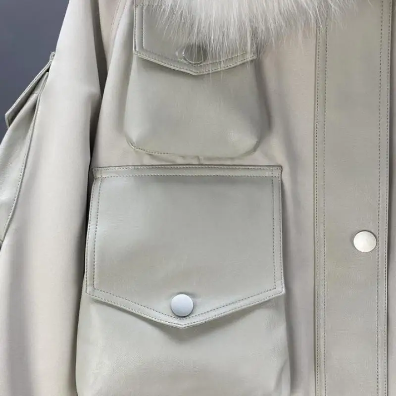 【2021年春夏再入荷】 女性のためのウサギの毛皮のコート,冬のために取り外し可能,長さ2021,キツネの毛皮の毛皮の裏地,新しいコレクション