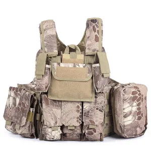 Camouflage Hunting Military Tactical Vest Amphibious Battle Combat Airsoft Molle Bullet Assault Plate Carrier Vest 11 Colors - Цвет: As shiwn-7