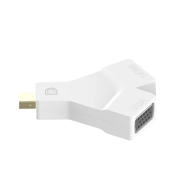 

2 in 1 Thunderbolt 1/2 Mini DP to HDMI VGA Adapter Mini DisplayPort To HDMI VGA Converter for Apple MacBook Air Pro splitter