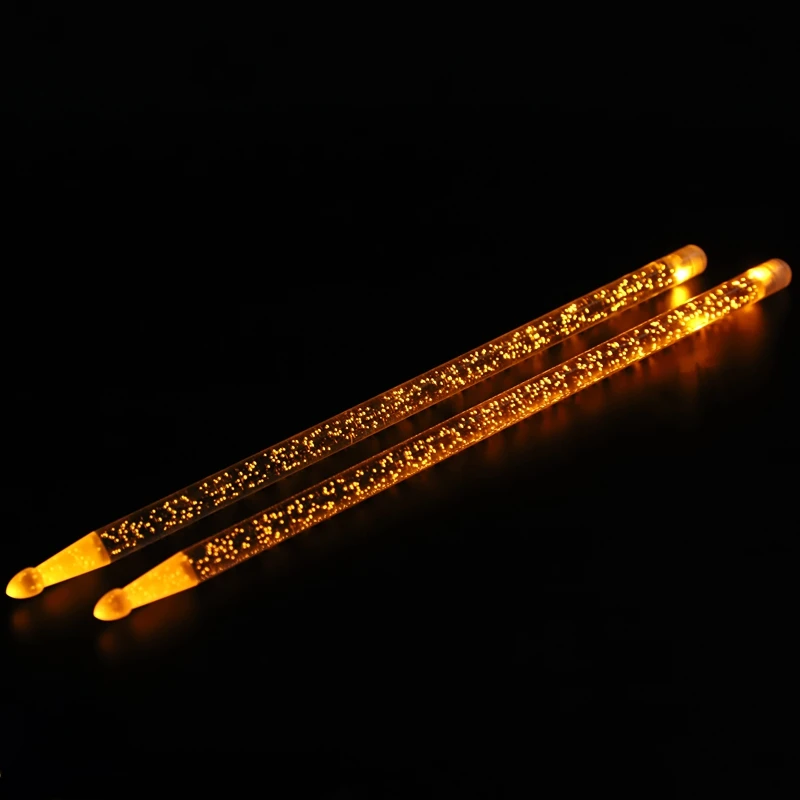 Bubble Lighting LED Drum Stick 5a Acrylic Drumsticks Luminous in the Dark Stage Jazz Drumsticks Special Performance