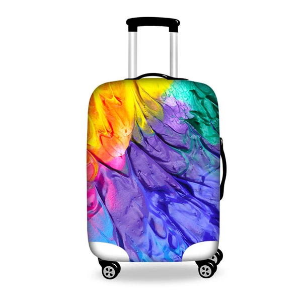 Модные защитные чехлы для багажа, чехлы для путешествий, плотные эластичные багажные сумки для женщин и мужчин, чехлы на колесиках - Цвет: as picture