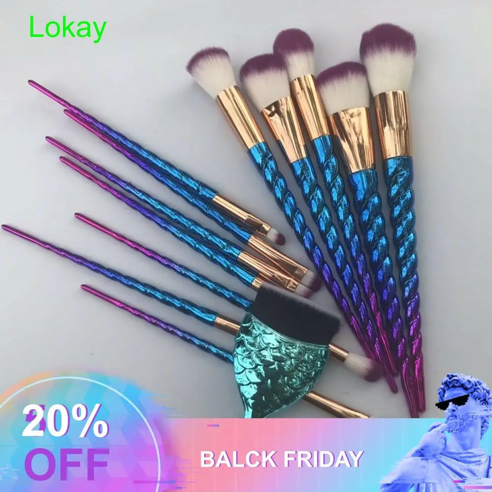 

Unicorn Contour Makeup Brush Set Blending Face Powder Blush Mermaid Makeup Concealers Eye Concealer Brushes Kit