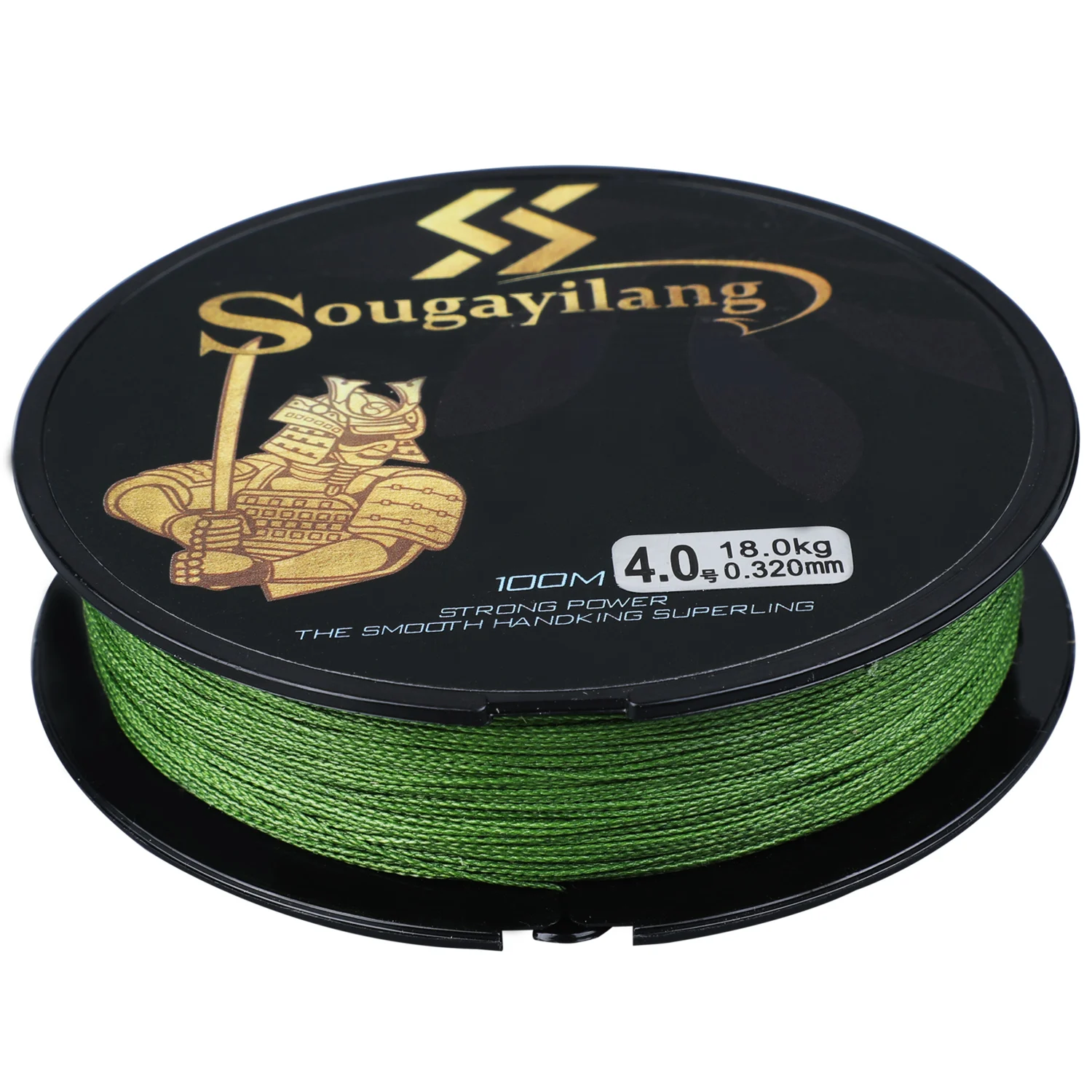 Sougayilang, высокое качество, 4 цвета, 100 м, ПЭ плетеная рыболовная леска, 4 нити, гладкая плетеная леска из мононити - Цвет: Зеленый