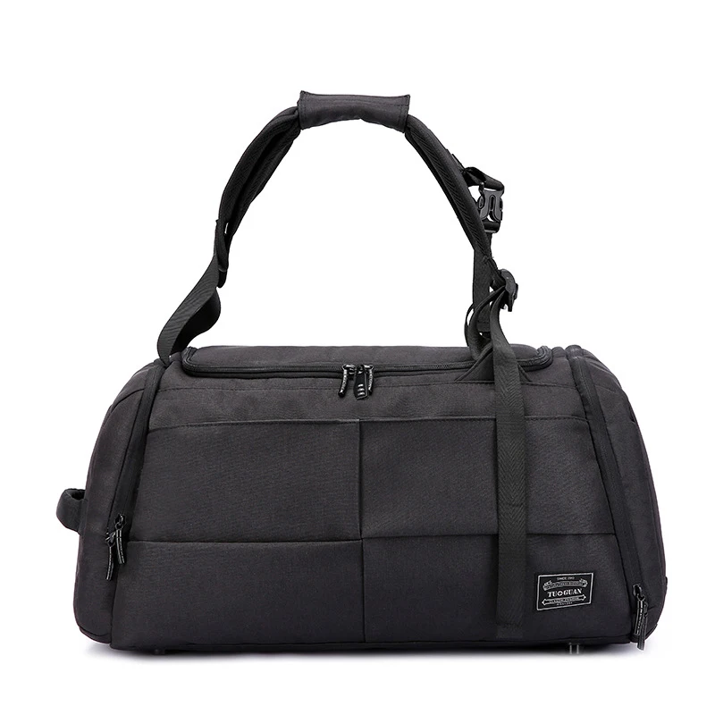 Black WOBAG многофункциональные мужские дорожные сумки с защитой от кражи, высококачественный дорожный рюкзак, мужские спортивные сумки, Большая вместительная сумка через плечо - Цвет: Black
