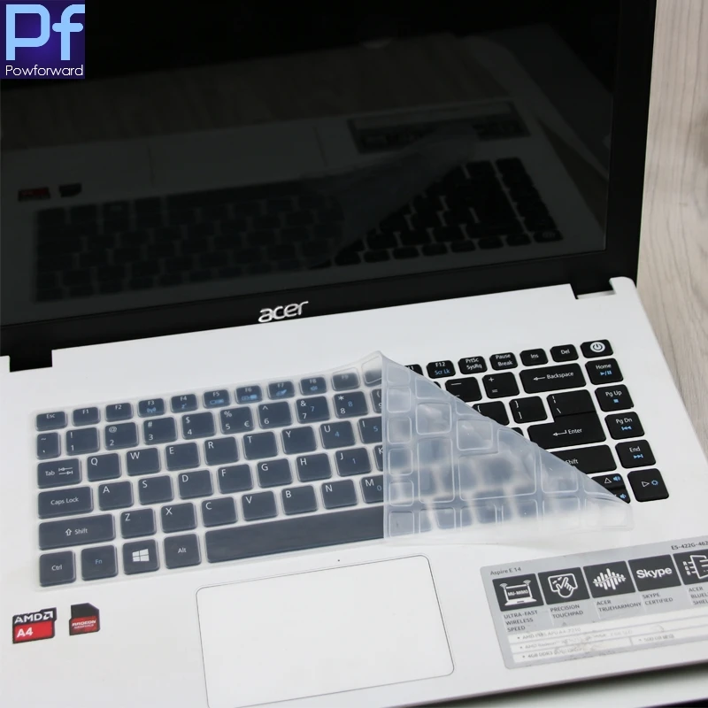 14 дюймов силиконовый чехол для клавиатуры ноутбука протектор кожи для acer Aspire E14 SF314 Swift 3 E5-432G K4000 TMP248 TMTX40 TMX349 - Цвет: transparent
