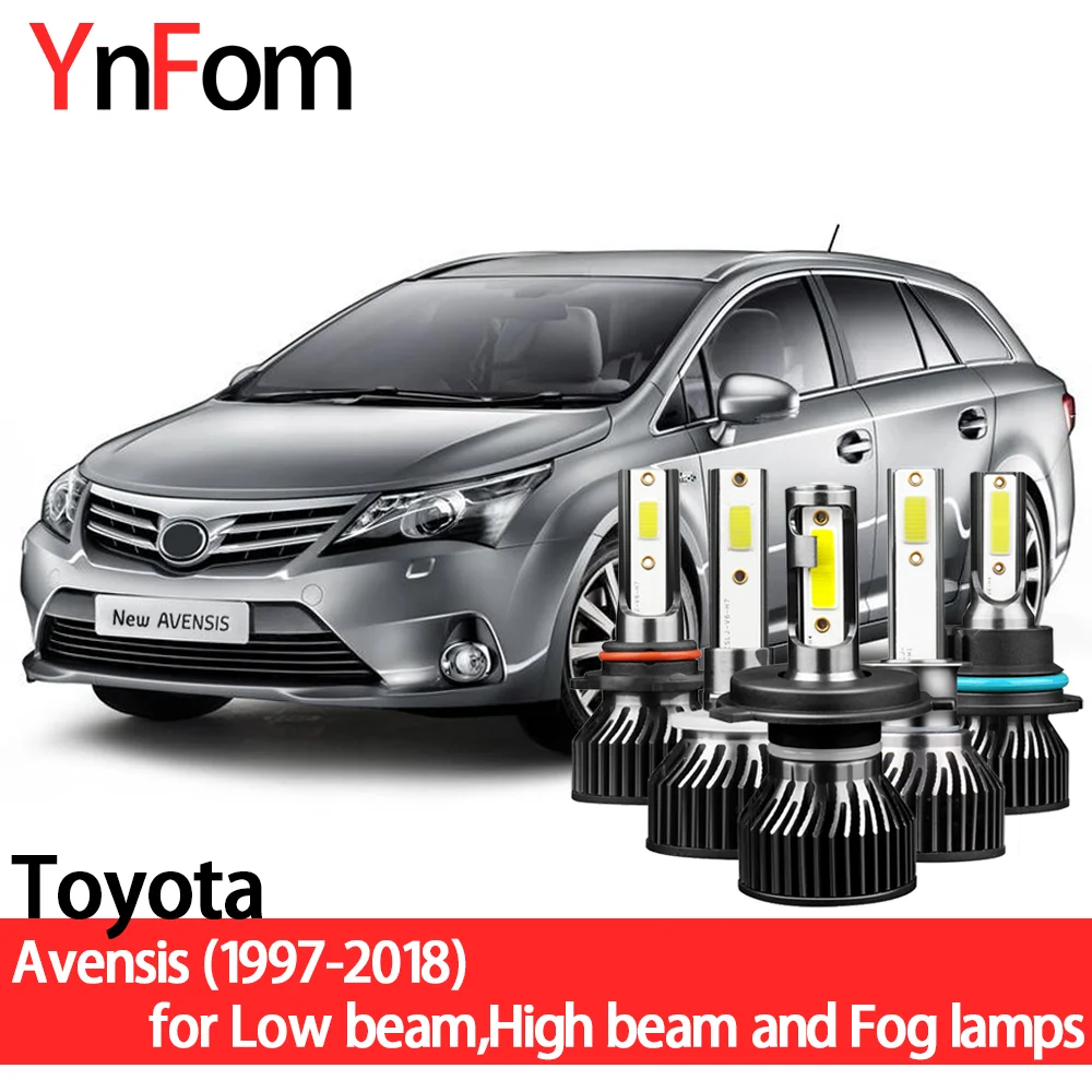 YNFOM комплект светодиодных фар для Toyota Avensis T22 T25 T27 Verso M2 Ipsum 1997-2018 ближний свет