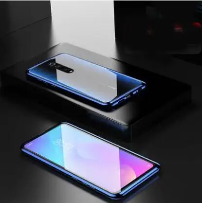 Blue Двусторонний чехол с магнитной адсорбцией на 360 градусов для mi Xiao mi 9 9T CC9 CC9e Se Pro чехол для телефона - Цвет: Blue