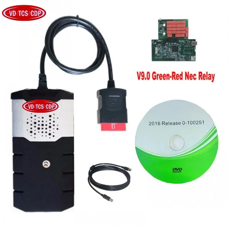 Новая v9.0 плата vd ds 150e cdp с bluetooth. R0/. R3 OBD2 сканер инструмент для delphis+ полный 8 автомобилей/грузовиков Кабели - Цвет: no bluetooth