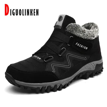 

2020 Men Shoes Keep Warm In Winter Men Boots Lace Up Ankle Boots Outdoor Couple Shoes Snow Boots Non-slip Indestructible Shoes