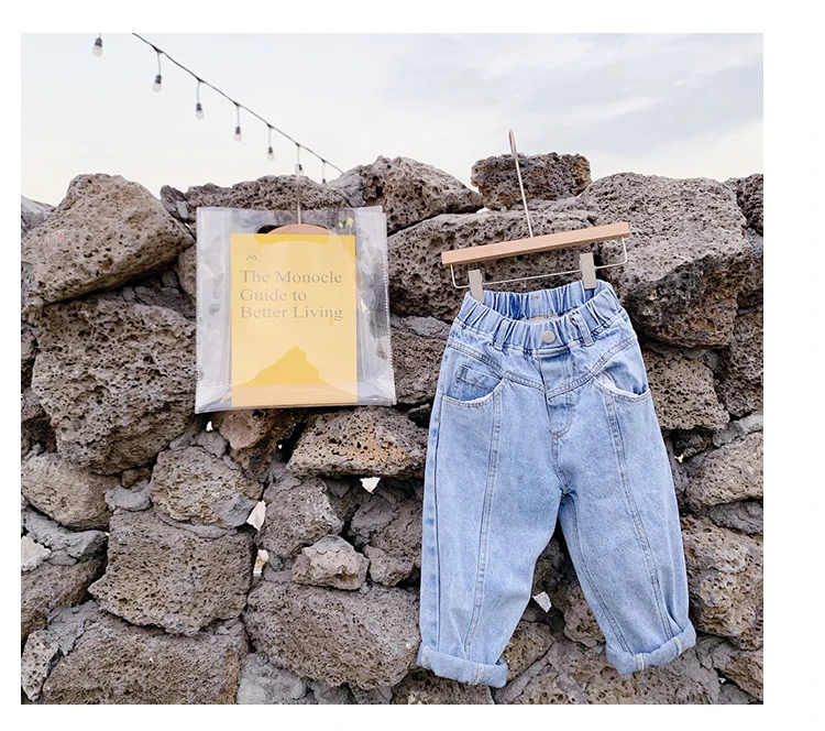 Spring Clothes 2020 New Korean Children's Clothes Boys' & Girls' Cotton Wide-leg Jeans Casual Straight Pants