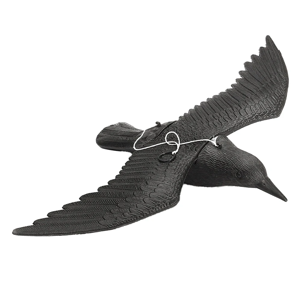Vogelabwehr Rabe Scarecrow Crow For Pigeon Defense, Garden Bird, Black