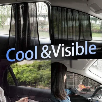 

1/2/3Pair Magnetic Car Sun Shade Thick Dense Mesh Magnetic Car Curtains Sunshade L9