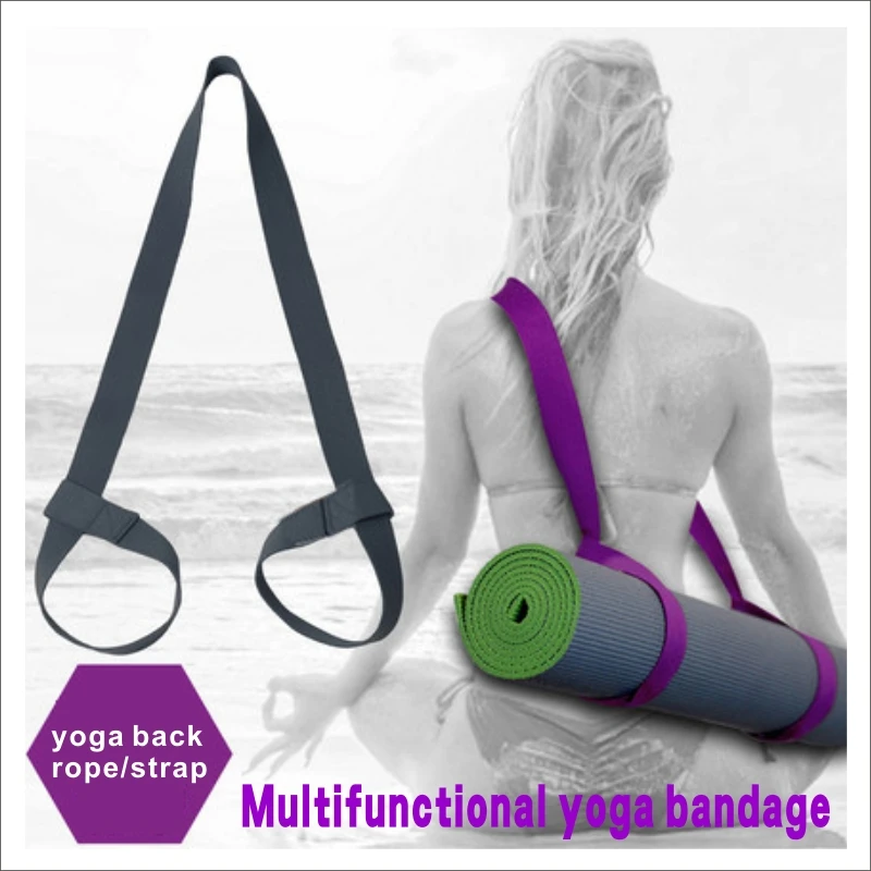 

Topline Tackle Yoga Strap Belt Adjustable Sports Sling Shoulder Carry Strap Belt Exercise Stretch Fitness Elastic Yoga Belt Blue