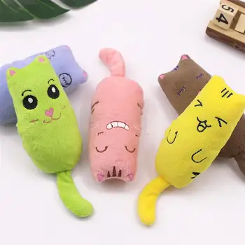 

Teeth Grinding Catnip Toys Funny Interactive Plush Cat Toy Pet Kitten Chewing Vocal Toy Claws Thumb Bite Cat Mint For Cats