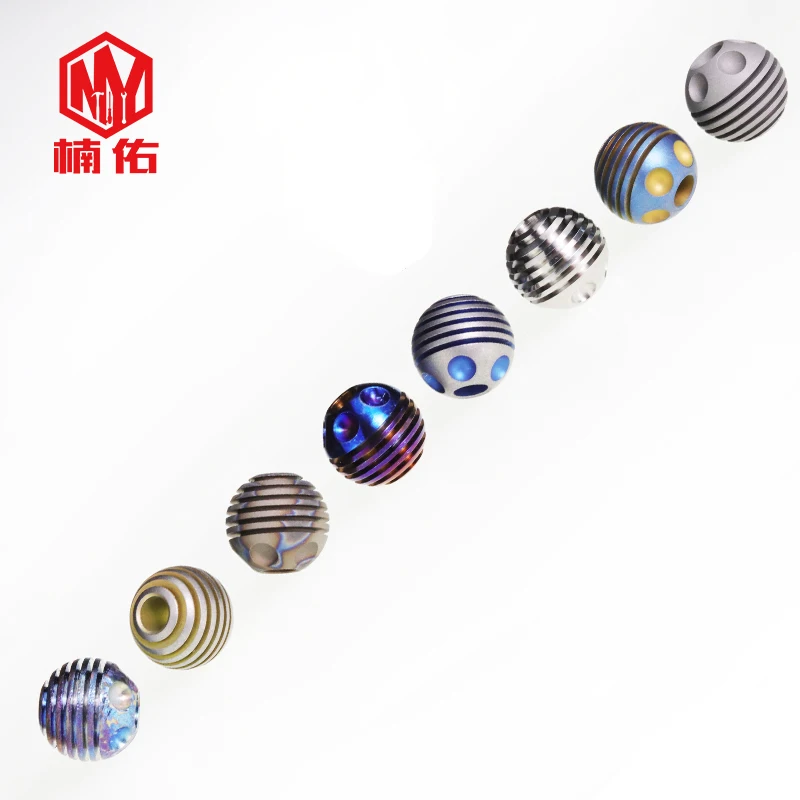 

1 шт. многоцветный пламенный узор титановый зонтик веревка нож для шнура бусины браслет ожерелье ремешок Подвески EDC бусы на веревочке