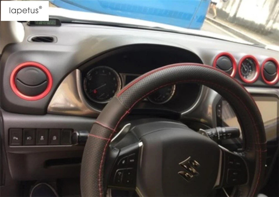 Lapetus аксессуары для Suzuki Vitara- Кондиционер AC выход вентиляционное кольцо украшения молдинг крышка комплект отделка/металл