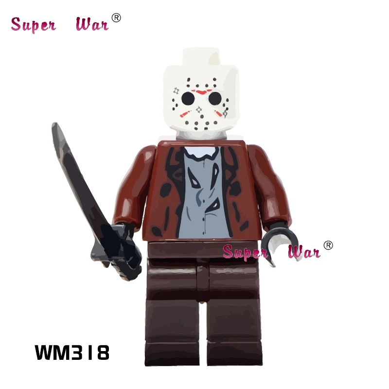 WM318 50 шт. тематическая серия ужасов Хэллоуин детская игра Beeteljuice BILLY Black Friday Джейсон, Фредди зомби строительный блок детская игрушка - Цвет: WM318