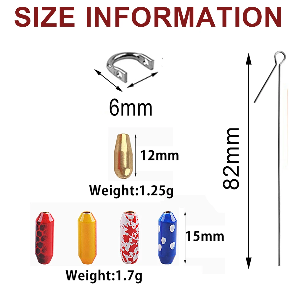 Fishing Spoon Blades steel wires Fishing Clevis Easy Spin Brass Sinker Spinnerbait Bass Jig fishing accessories 80Pcs
