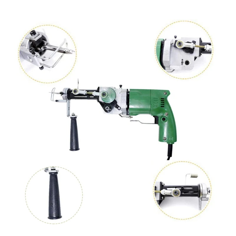 2 In 1 Cut & Loop Pile Tufting Gun Rug Electric Manual Carpet Weaving Machine DIY Handicrafts Industrial Grade 110-240V