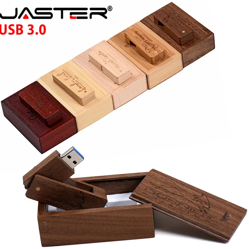 JASTER (Бесплатный Пользовательский логотип) деревянный saber usb 3 0 Флешка + коробка 4 ГБ