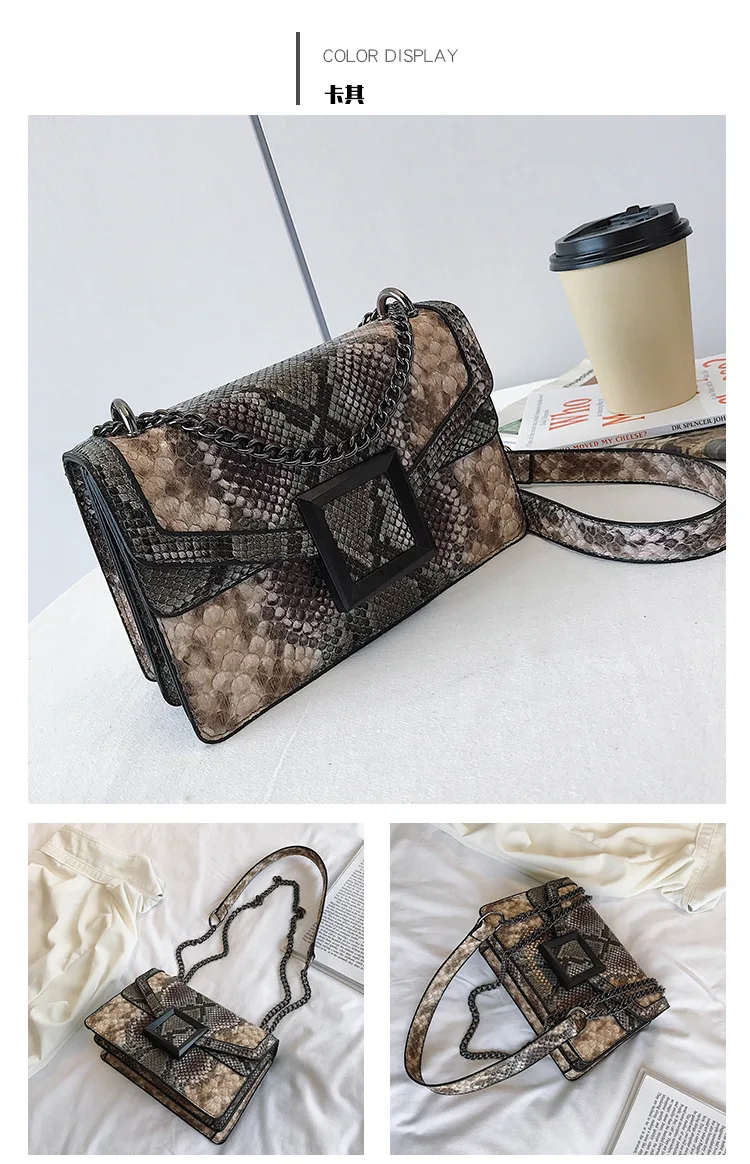 MoneRffi женская сумка змеиный принт сумка на плечо винтажная женская сумка через плечо роскошная кожаная сумка-мессенджер