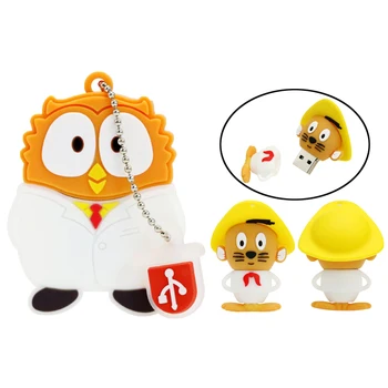 

Cartoon Mouse Dr.Owl Style Usb Flash Drive Usb 2.0 4GB 8GB 16GB 32GB 64GB 256GB Pendrive Doctor Owl U Disk Gift Memory Stick