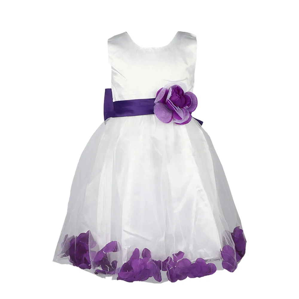 Детская одежда для девочек платье с цветочным рисунком Элегантное свадебное