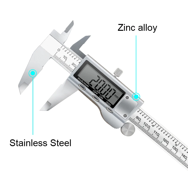6" 1pcs 0-150mm Stainless Steel Vernier Gauge Caliper  Micrometer Measuring Kit# 