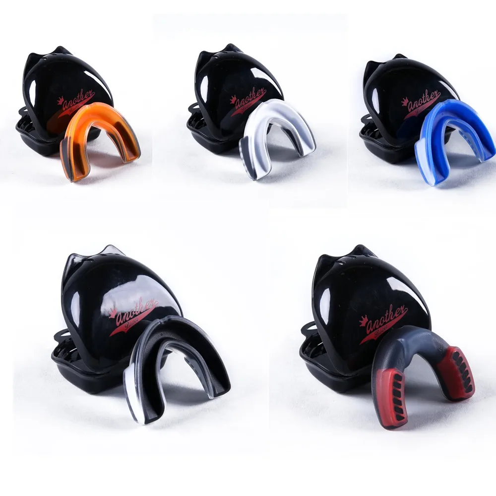 

1pcs Child/Adult Boxing Gum Shield Mouth Guard MMA Rugby Basketball Football Soccer Mouthpiece Lip Teeth Braces With Storage Box