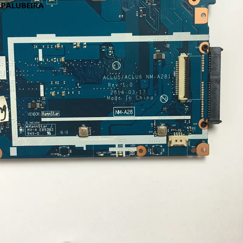 PALUBEIRA ноутбук материнская плата для Lenovo G40-45 E1 E2 Процессор 14 дюймов PC материнская плата ACLU5 ACLU6 NM-A281 полный tesed
