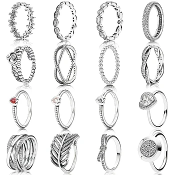 

2019 100% 925 Sterling Silver 1:1CZ Seductive Splendour And Marquise Cutting Ring Elegant Female Original Jewelry