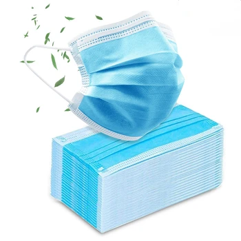 

Anti Dust Pollution Face Mask Dustproof Disposable Mouth Mask 3 Layer Meltblown Nonwoven Face Masks Breathable Mouth Cap Masks