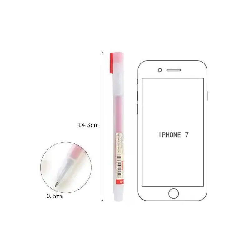 10 Teile/satz Einfache 0,5mm Große Kapazität Gel Stift Schwarz/Rot/Blau Tinte Stifte Für Schule Prüfung Schreiben büro Unterschrift Schreibwaren – Detail 5