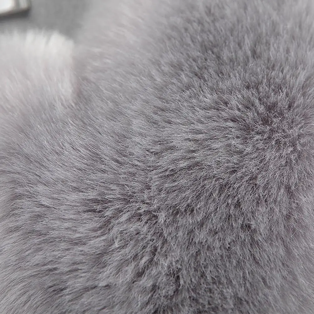 Gloves Women 1Pair Faux Fur Gloves Winter Unisex Artificial Leather Fox Gloves Hanging Neck Even Fingers Warm Plus Velvet Thick