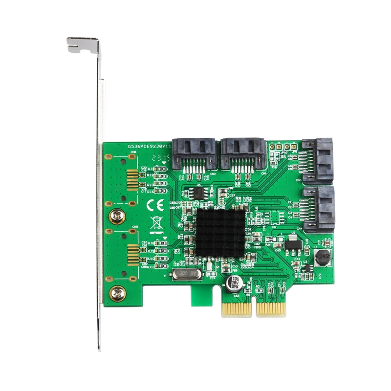Добавить на карты SATA Raid Card PCI-Express 4-ports HyperDuo SATA III RAID контроллер карты Marvell 88SE9230 с низкопрофильным кронштейном