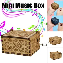Музыкальная мини-шкатулка с гравировкой, деревянная музыкальная шкатулка, детские игрушки, Интересные рождественские подарки, забавные Развивающие игрушки для детей, Новинка