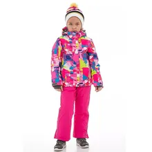 Детский лыжный костюм, зимний костюм для детей, зимняя куртка и штаны, костюм для сноуборда для мальчиков и девочек, лыжная одежда