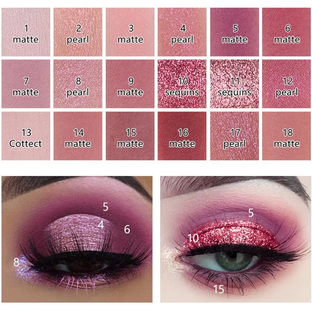 Горячая 18 цветов Тени для век пустынная Роза Gemakkelijk Make-Up Oogschaduw Schijf Netto Rode Make-Up Parelmoer Matte Oogschaduw