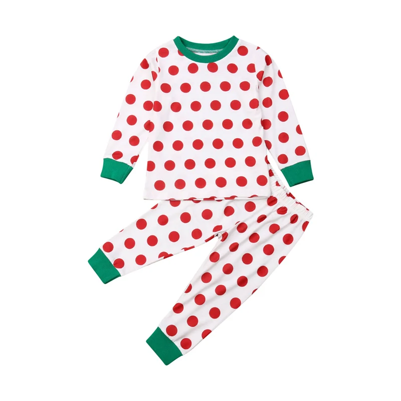 Мягкая хлопковая Рождественская Пижама для маленьких мальчиков и девочек, комплект одежды для сна, одежда для сна для новорожденных, детская одежда