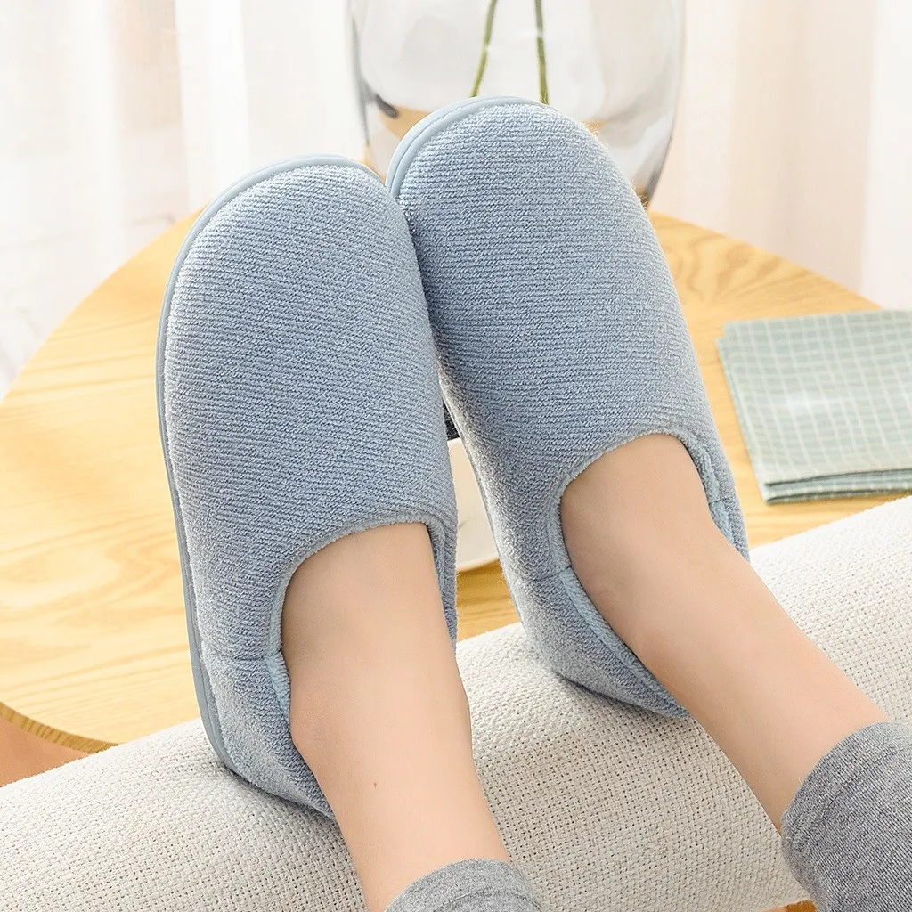 Couple Simple Home Slippers New Fashion Winter Keep Warm Household Casual Cotton Shoes Comfort Cotton Slippers Pantuflas