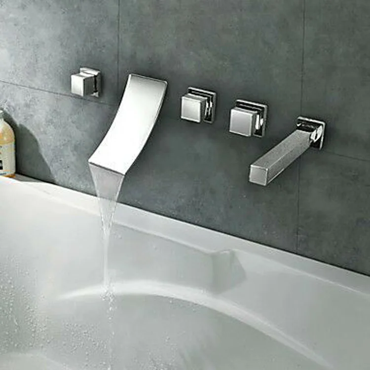 

Benefit Margin Full Copper Four Paper Set Dark Waterfall Noodles Effluent 4 Paper Set Separation Type Basin Faucet