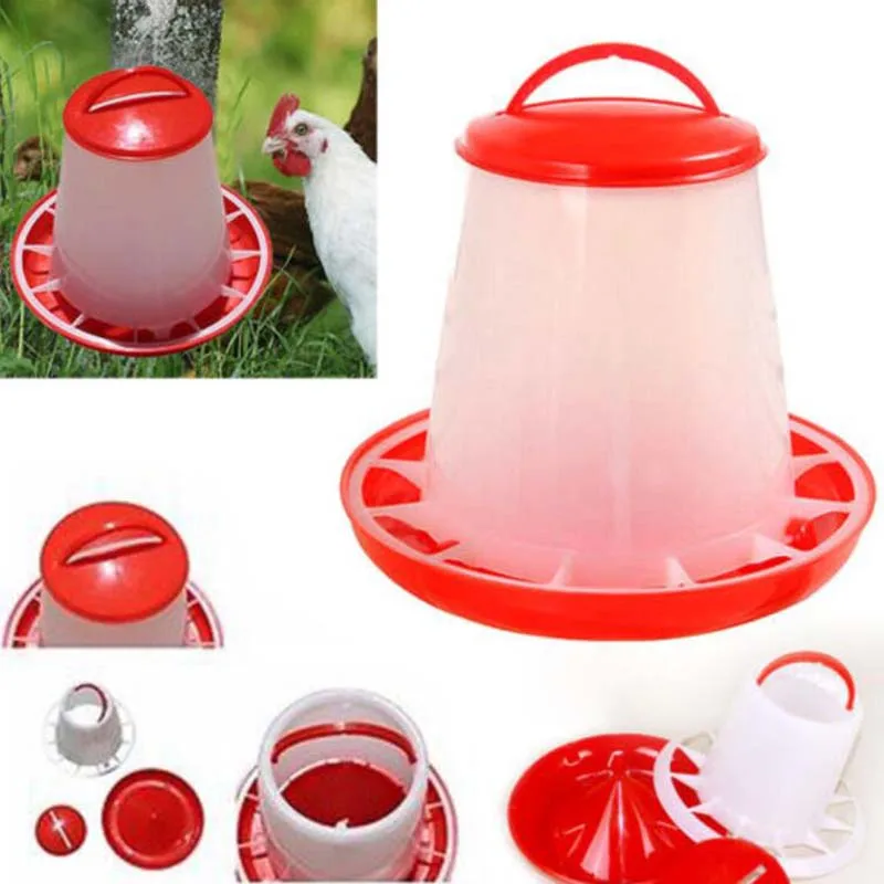 

Plastic Chicken Quail Poultry Chick Hen Drinker Food Feeder Waterer Pet Supply