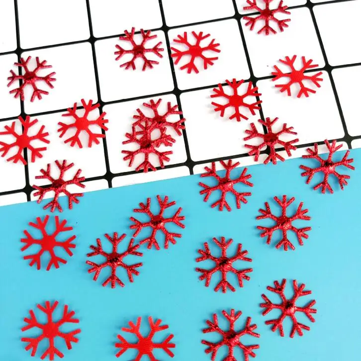 2cm red 100pcs 1 пакет конфетти в форме снежинок Рождественская вечеринка стол разбрызгивает украшения белая Рождественская елка украшения свадебные метания конфетти - Цвет: 2cm red 100pcs