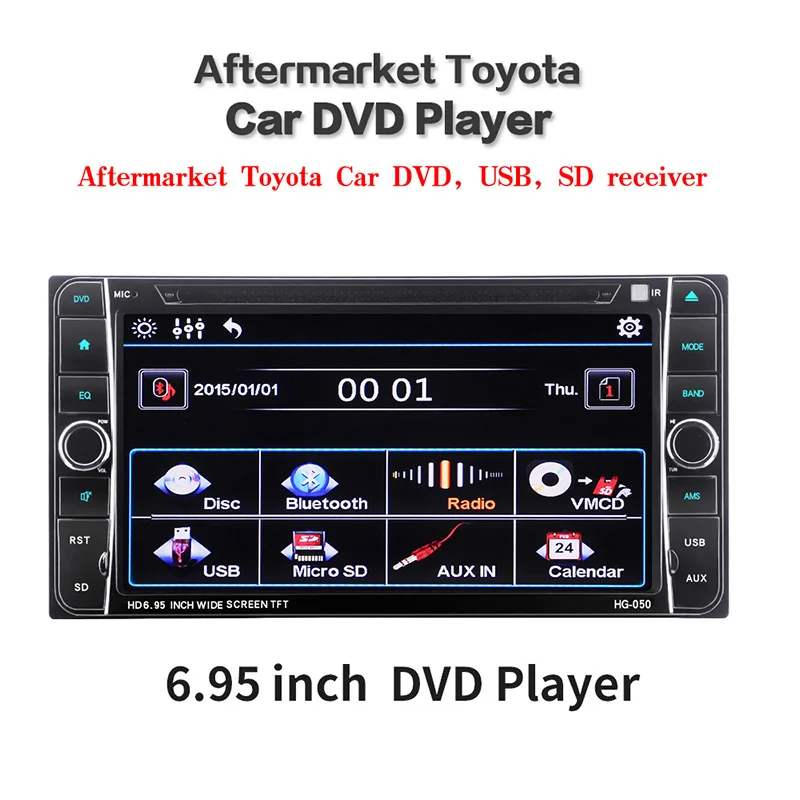 

TOSPRA HD 6.95" autoradio 2din Car Multimedia Player Universal Autoradio 2din Stereo bluetooth usb rear view camera 7018b