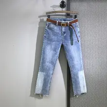 Новые цветные прямые джинсы с высокой талией, женские свободные тонкие узкие брюки с широким вырезом