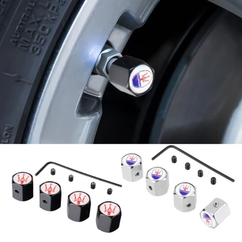 

Car Tire Valve Stem Caps for Maserati Granturismo GC GT Quattroporte Ghibli Cinquettroporte Levante Gran Turismo Coupe Gransport
