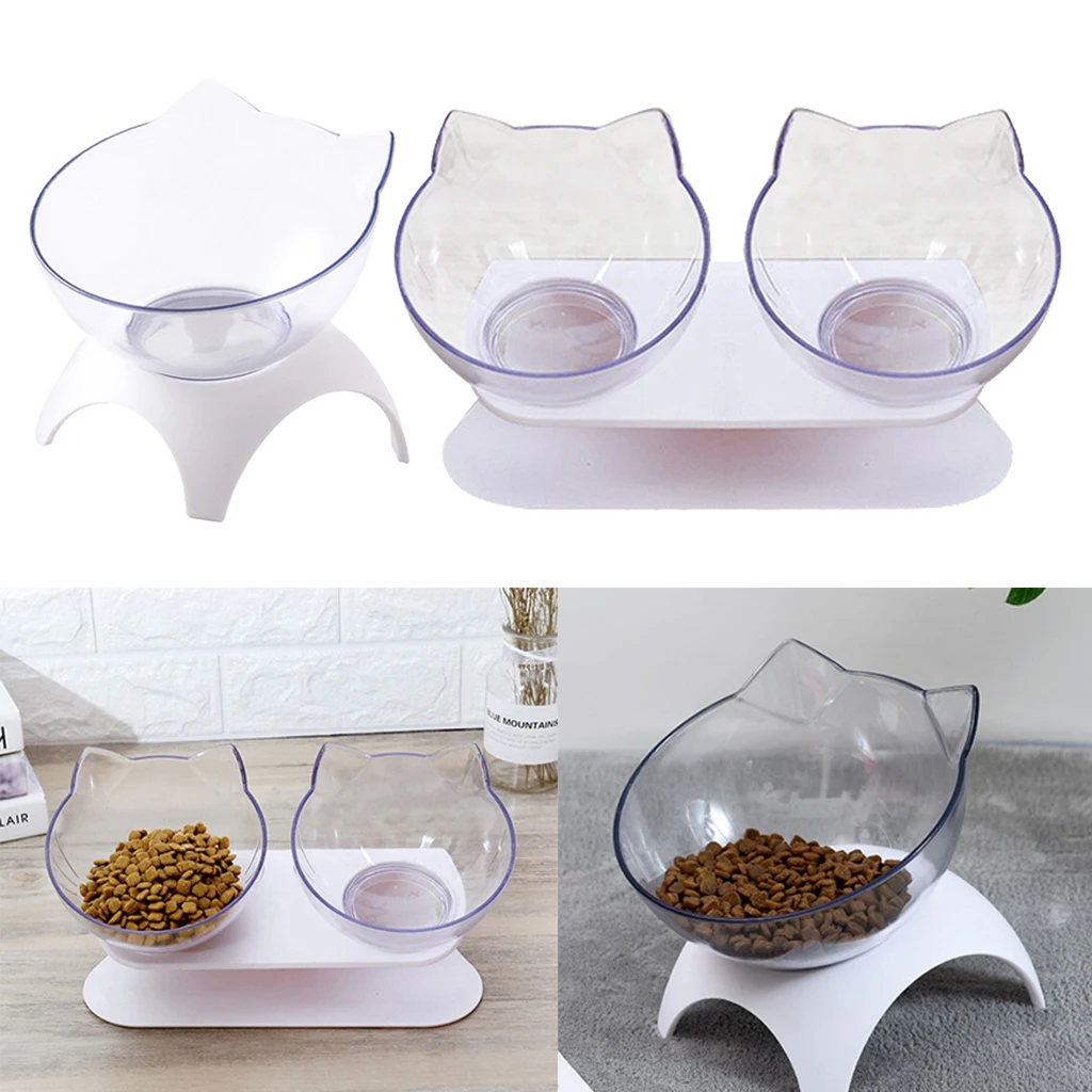 Kitten Puppy Elevated Bowls Pet Raised Food Feeder With Stand Pet Food Dispenser For Small Pet 