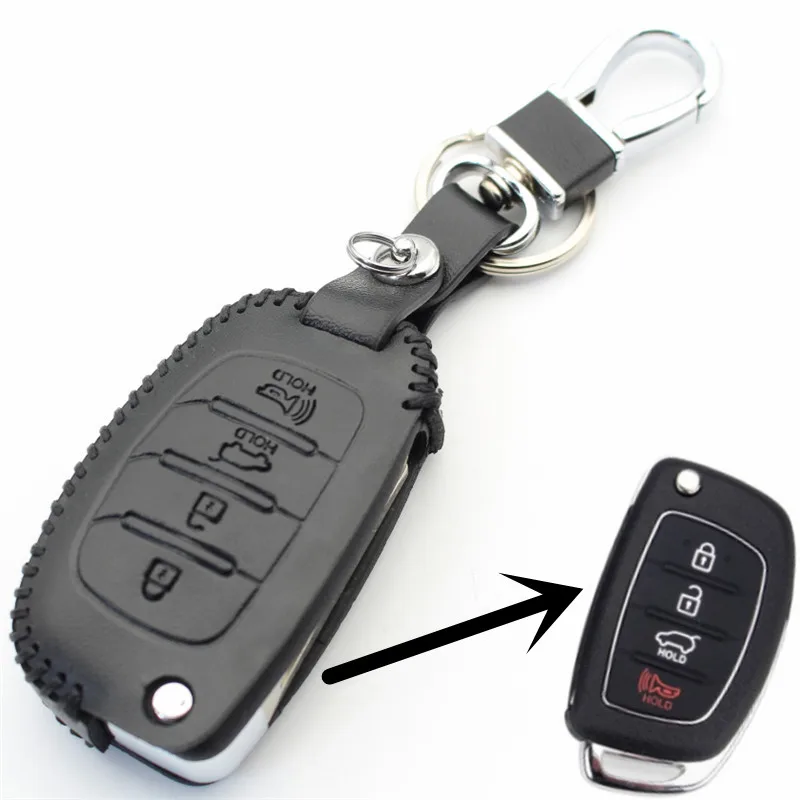 Чехол для ключей XIEAILI из натуральной кожи для hyundai I40/I30/IX25/IX35/Tucson/Verna/Solaris/Elantra/Accent/I45/New Santafe S314